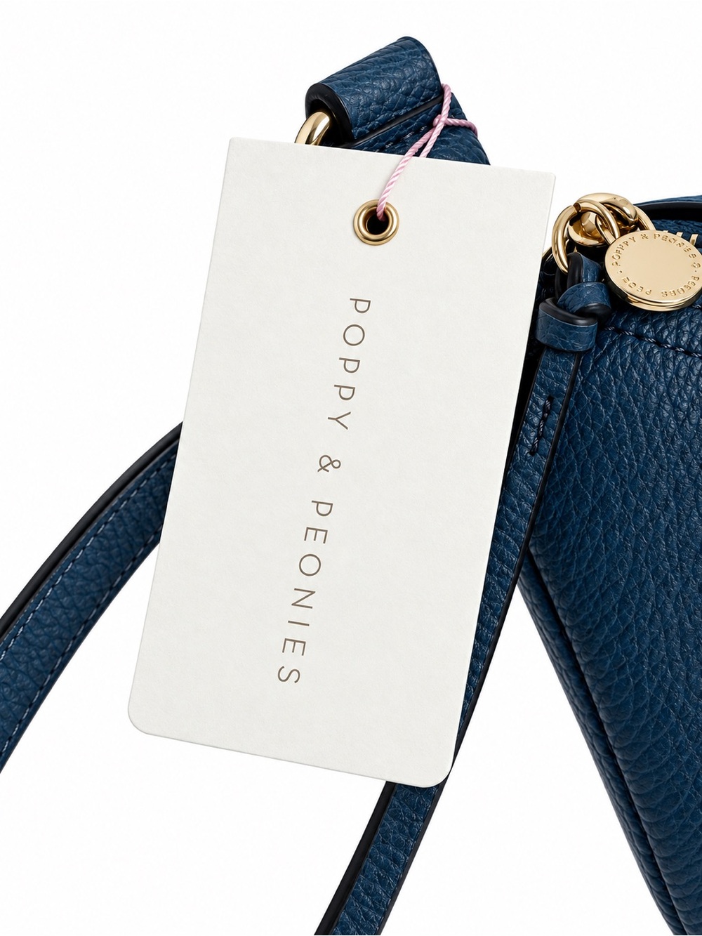 Poppy & Peonies The Sidekick Navy Crossbody Belt Bag NWT Vegan Leather - Picture 3 of 10